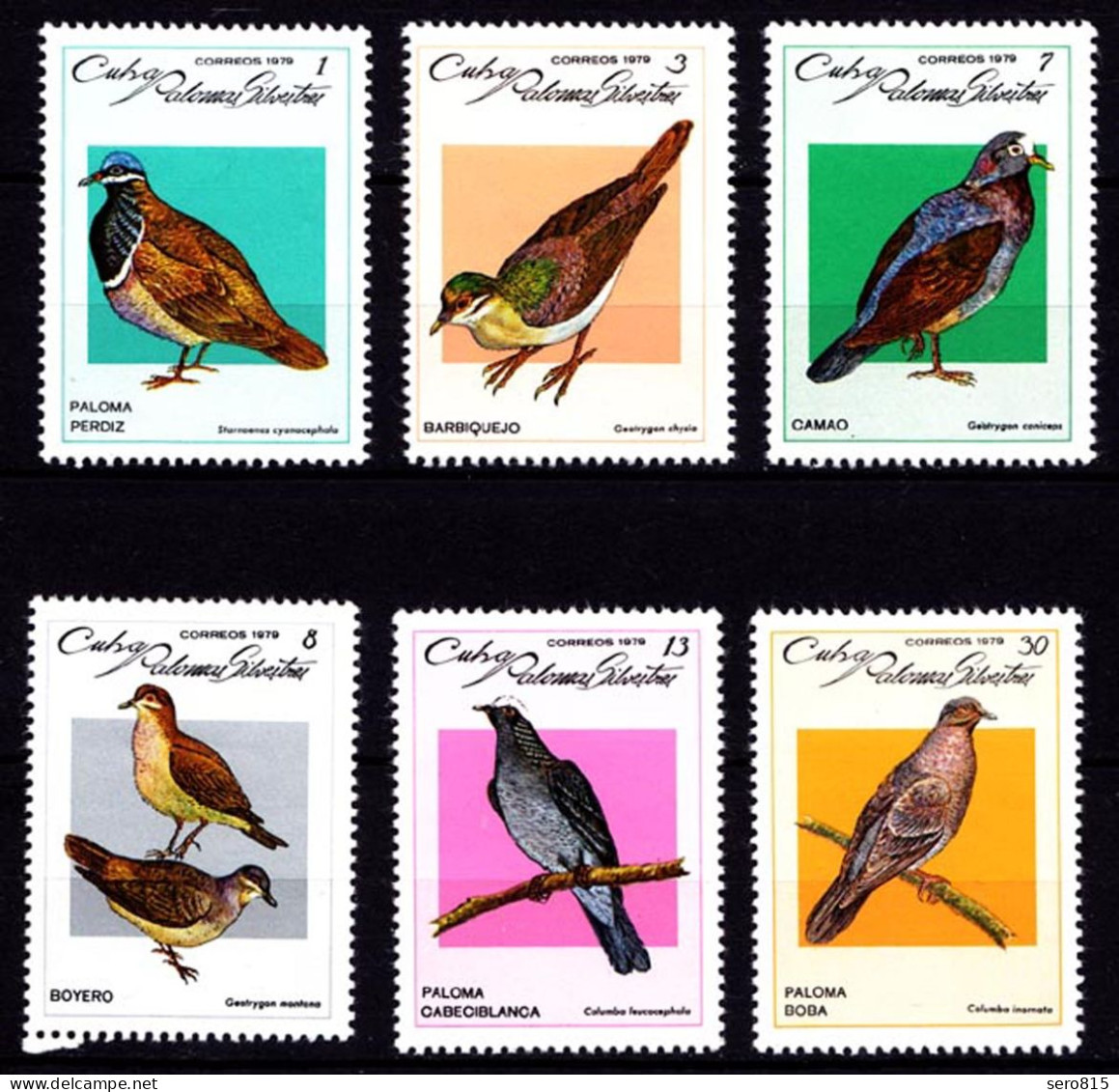 Karibik Kuba Vögel Birds Tiere Animals Wildlife 2367-2372 ** MNH  (9120 - Tauben & Flughühner