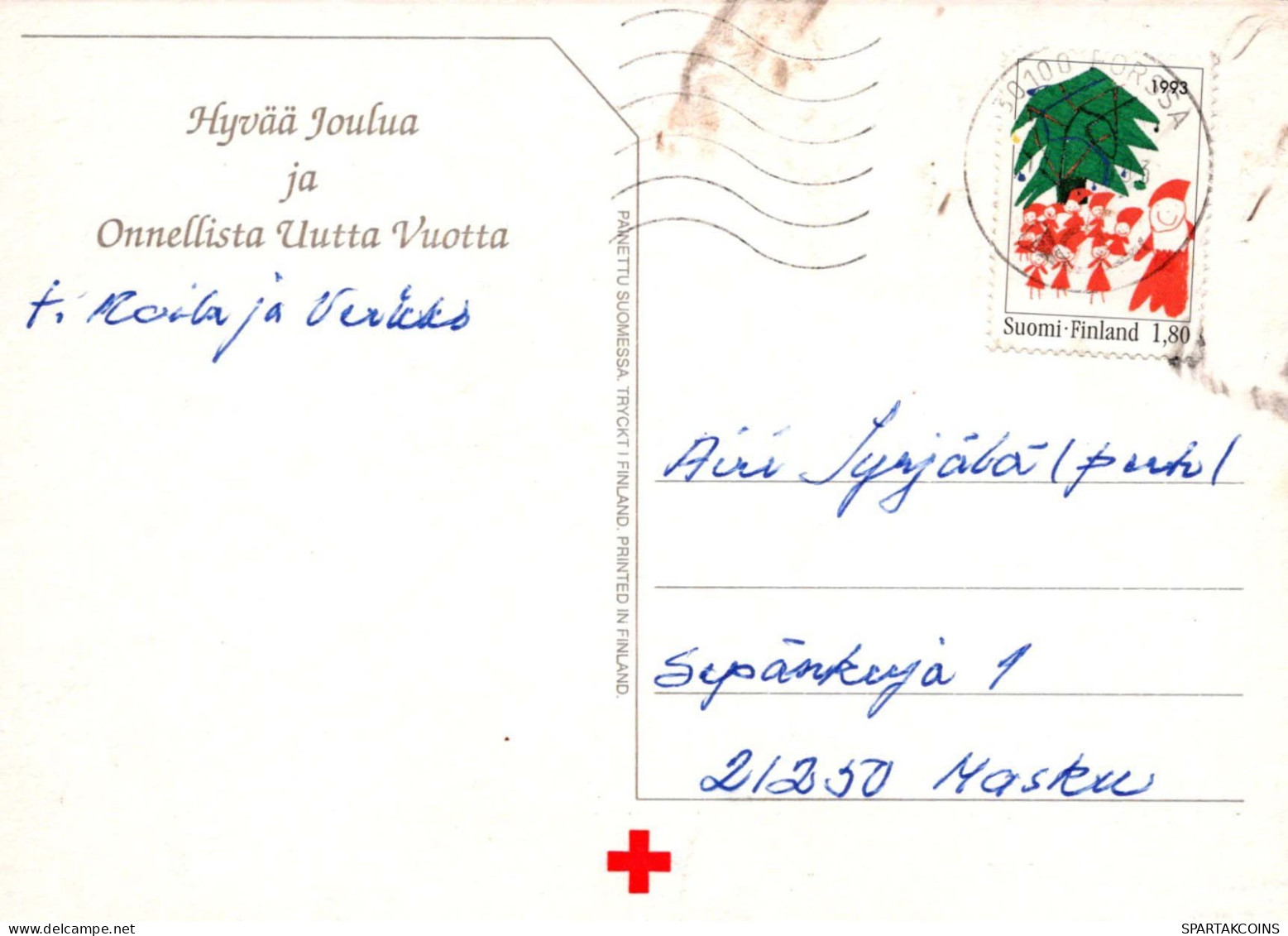 SANTA CLAUS Happy New Year Christmas Vintage Postcard CPSM #PBB023.GB - Santa Claus