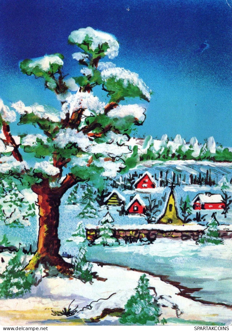 Happy New Year Christmas Vintage Postcard CPSM #PAT233.GB - Neujahr