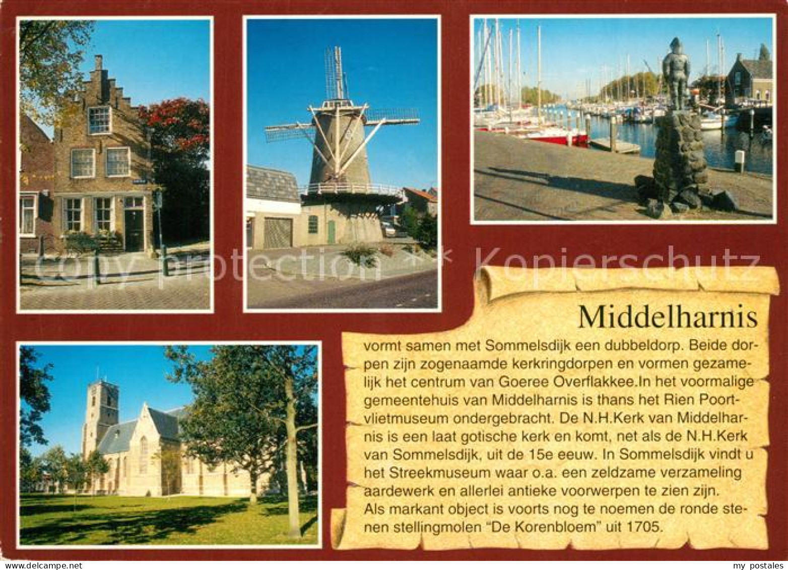 73227487 Middelharnis Giebelhaus Kirche Windmuehle Hafen Denkmal Middelharnis - Other & Unclassified