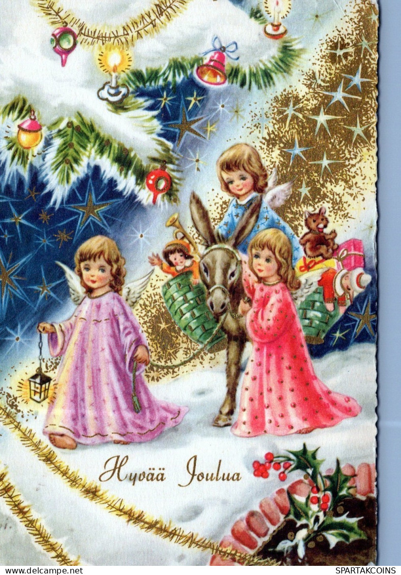 ANGEL CHRISTMAS Holidays Vintage Postcard CPSM #PAG975.GB - Angels