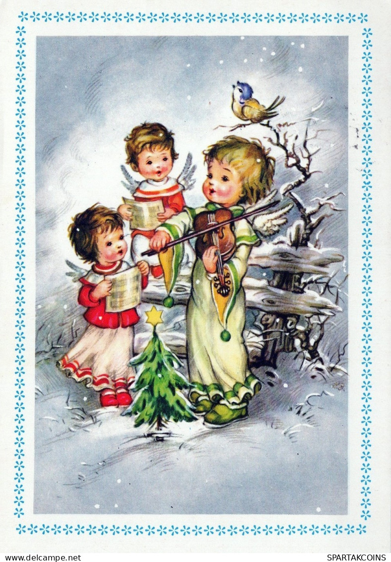 ANGEL CHRISTMAS Holidays Vintage Postcard CPSM #PAG914.GB - Angels