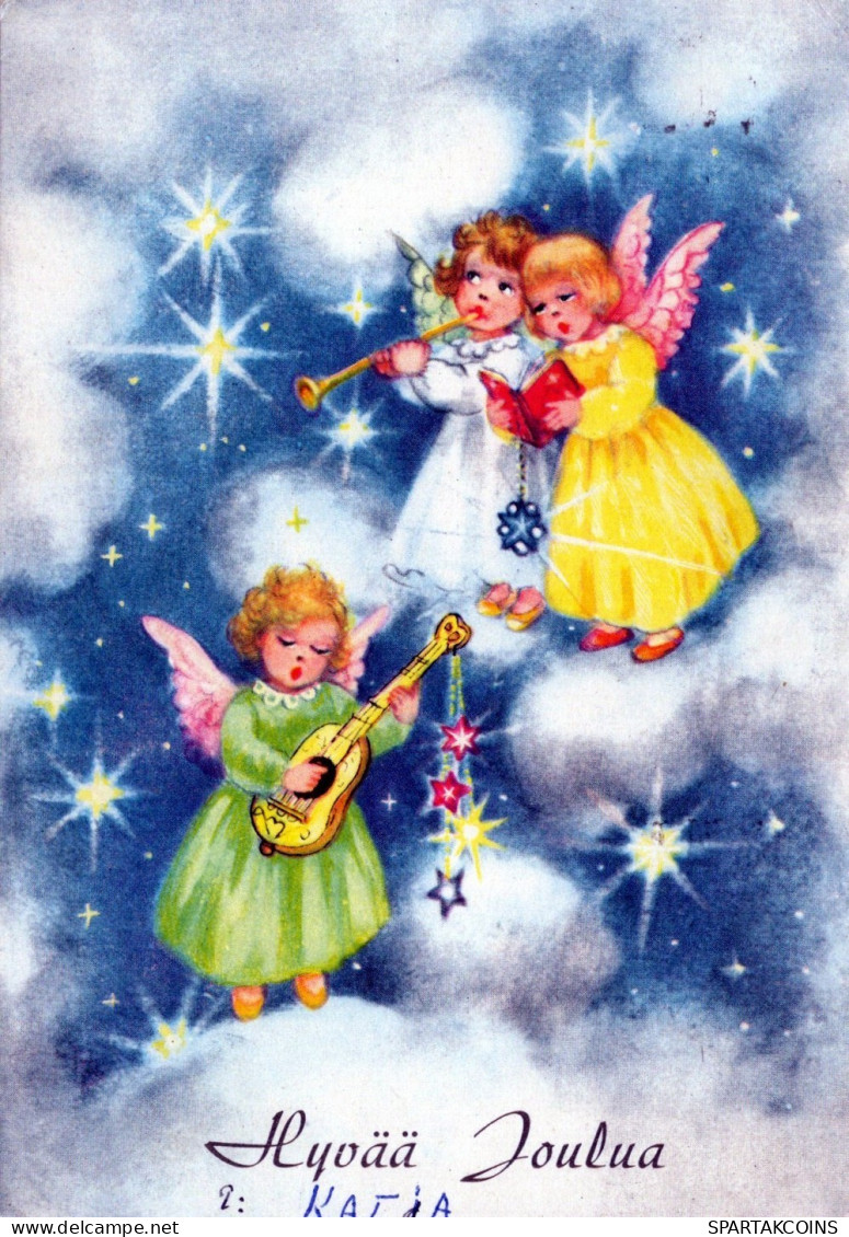 ANGEL CHRISTMAS Holidays Vintage Postcard CPSMPF #PAG726.GB - Angels