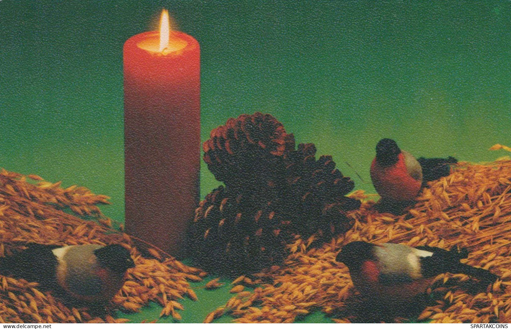 Buon Anno Natale CANDELA Vintage Cartolina CPSMPF #PKD954.IT - Neujahr