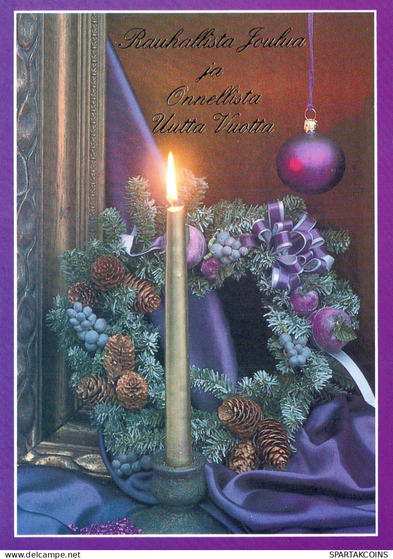 Buon Anno Natale CANDELA Vintage Cartolina CPSM #PBA330.IT - New Year