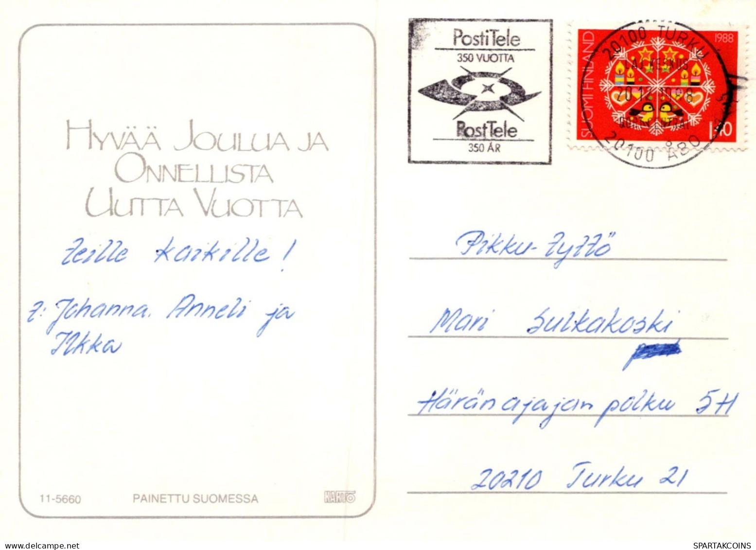 Buon Anno Natale CONIGLIO Vintage Cartolina CPSM #PAV048.IT - Nouvel An