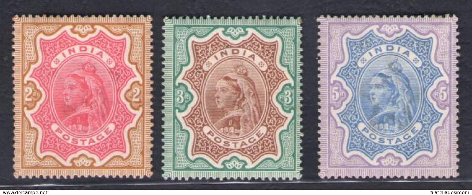 1895 India - Stanley Gibbson N. 107-09 - Effige Vittoria - MH* - Otros & Sin Clasificación