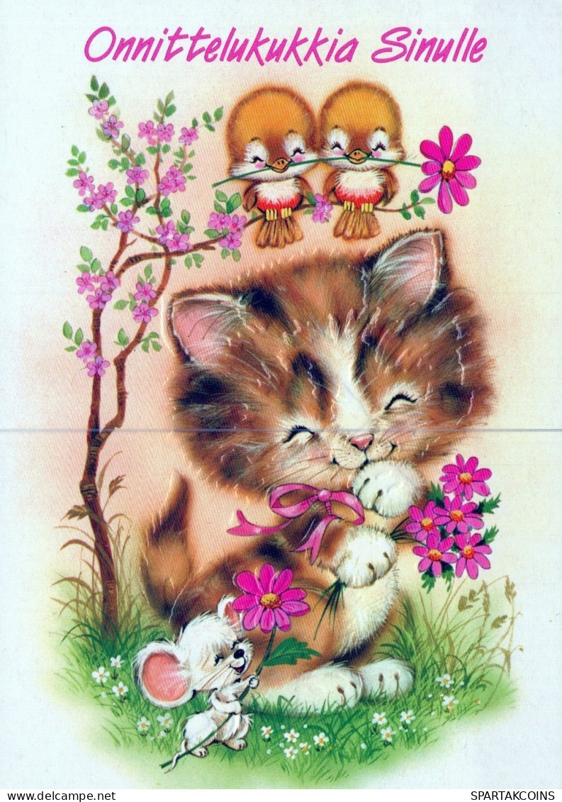 GATTO KITTY Animale Vintage Cartolina CPSM #PAM151.IT - Chats