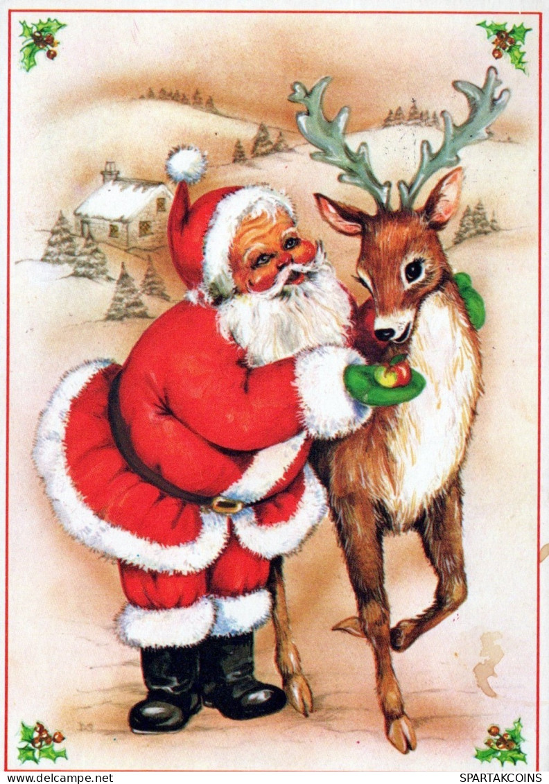 BABBO NATALE Natale Vintage Cartolina CPSM #PAJ916.IT - Santa Claus