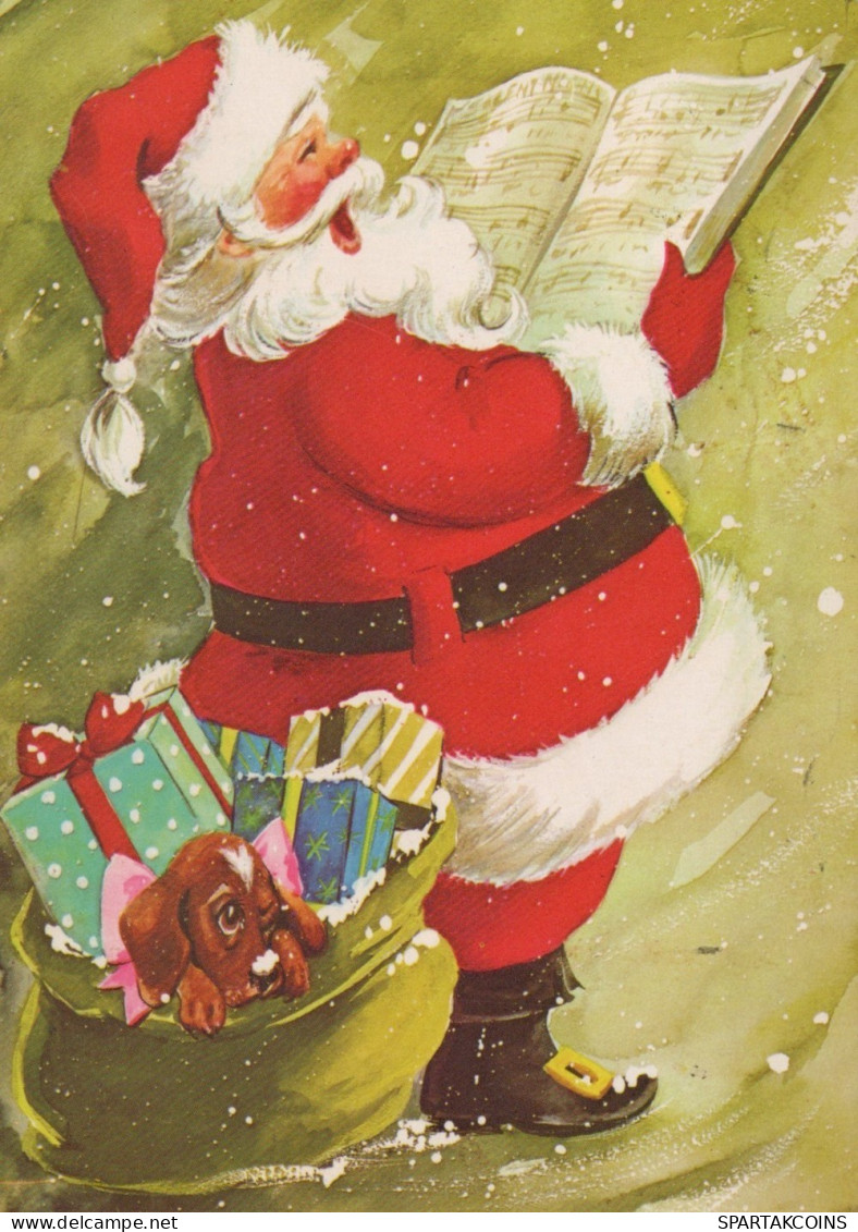 BABBO NATALE Natale Vintage Cartolina CPSM #PAJ706.IT - Santa Claus