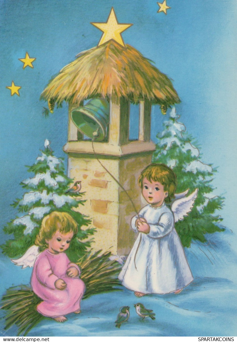 ANGELO Buon Anno Natale Vintage Cartolina CPSM #PAH919.IT - Angels