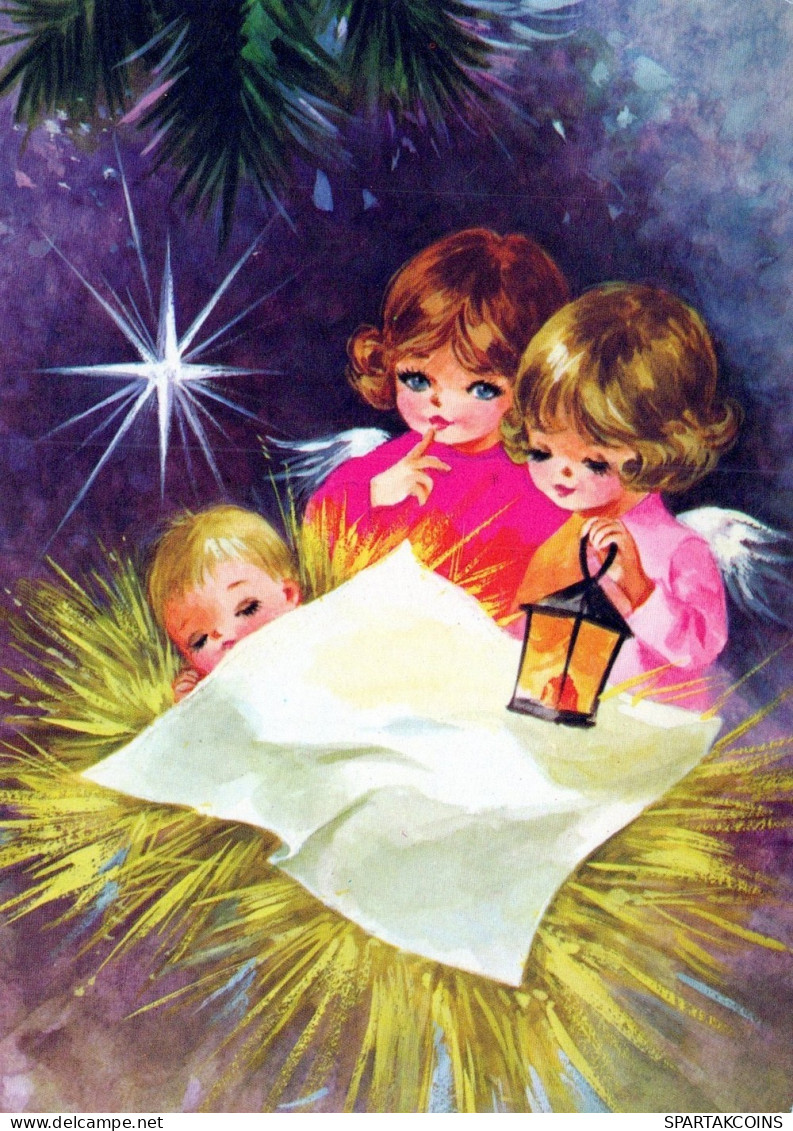 ANGELO Buon Anno Natale Vintage Cartolina CPSM #PAH732.IT - Angels