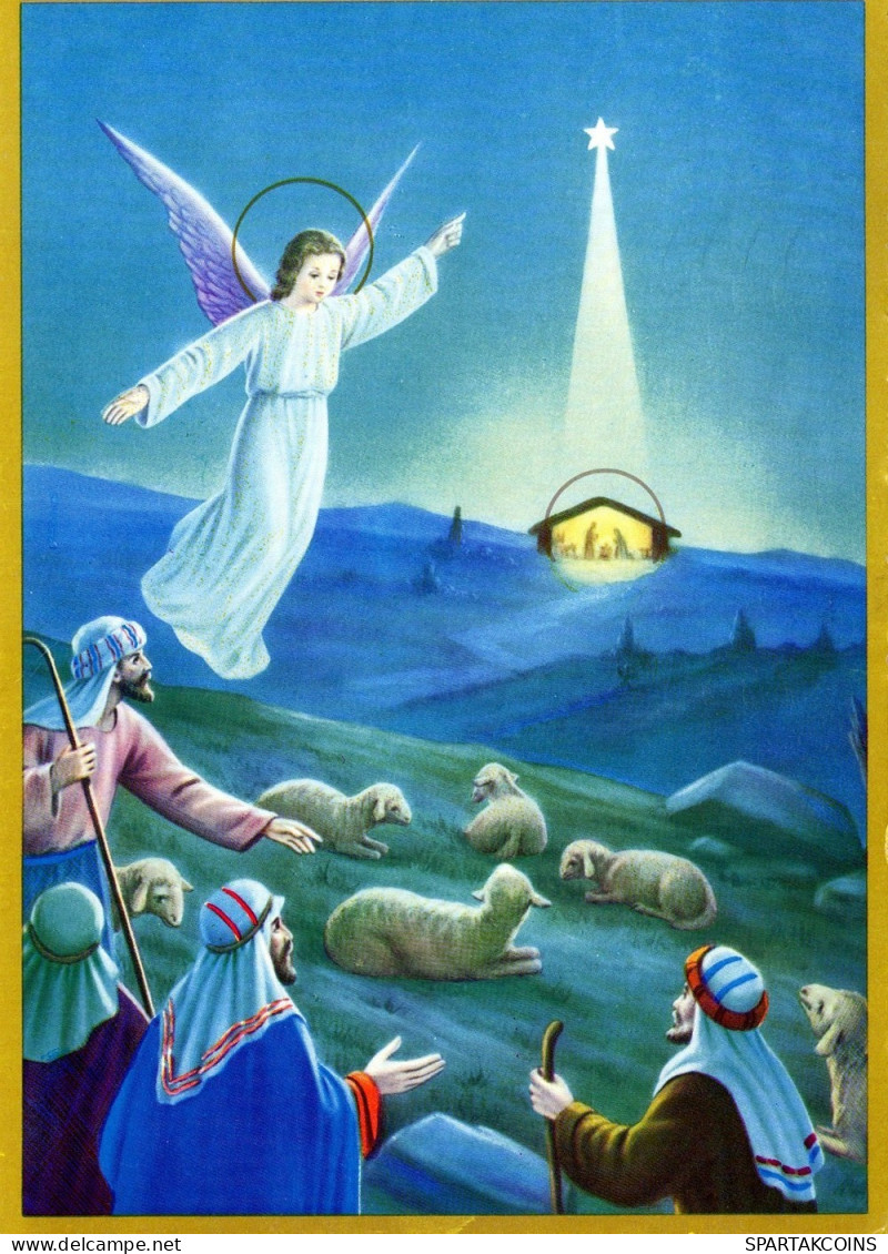 ANGELO Buon Anno Natale Vintage Cartolina CPSM #PAH360.IT - Angels
