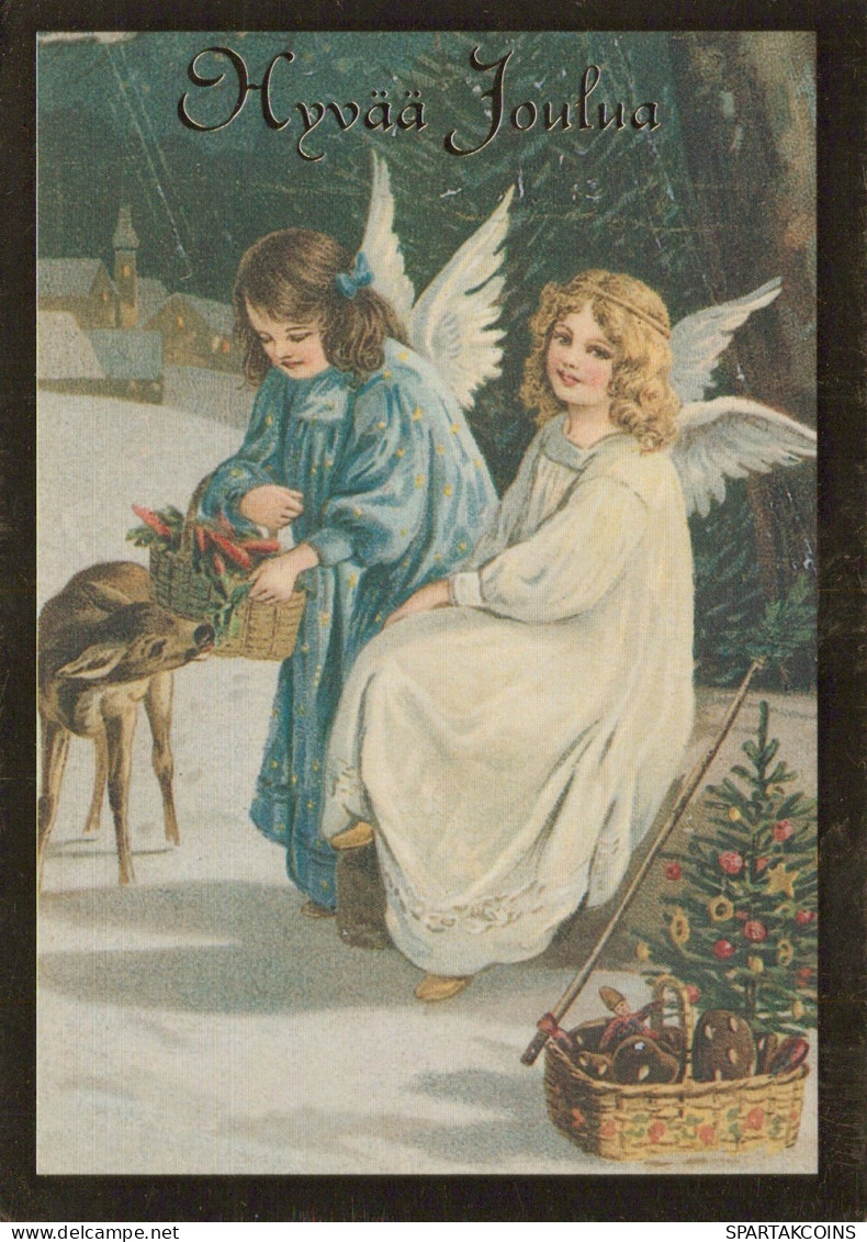 ANGELO Buon Anno Natale Vintage Cartolina CPSM #PAH169.IT - Angels