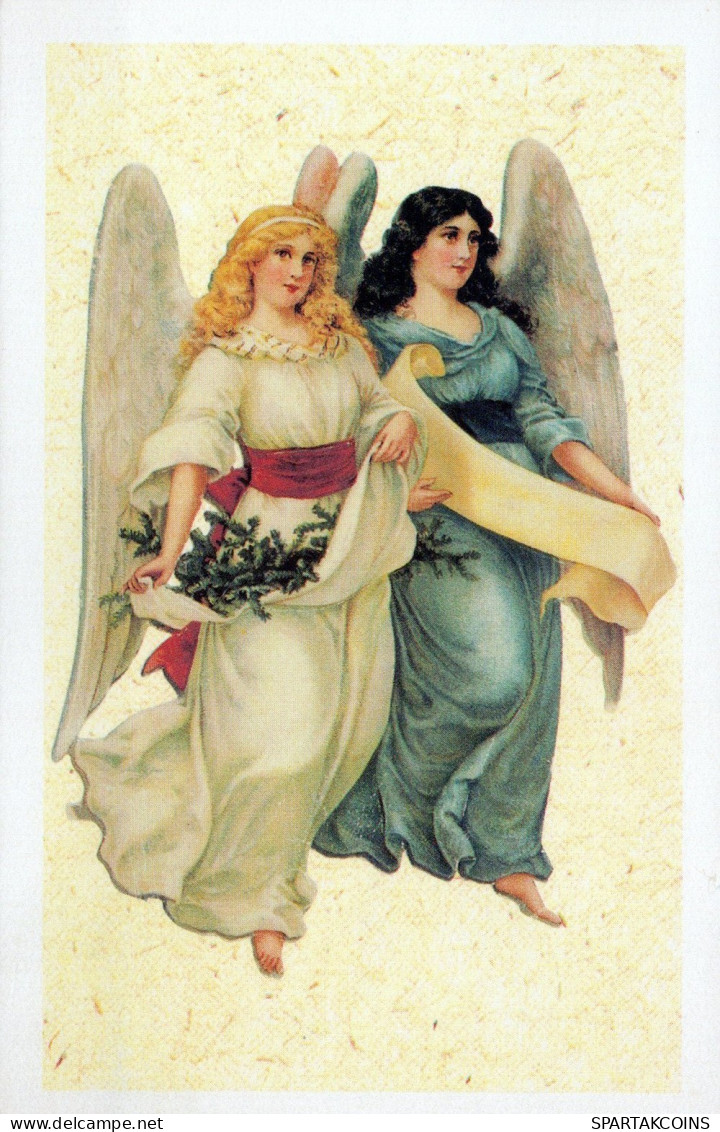 ANGELO Buon Anno Natale Vintage Cartolina CPSMPF #PAG730.IT - Angels