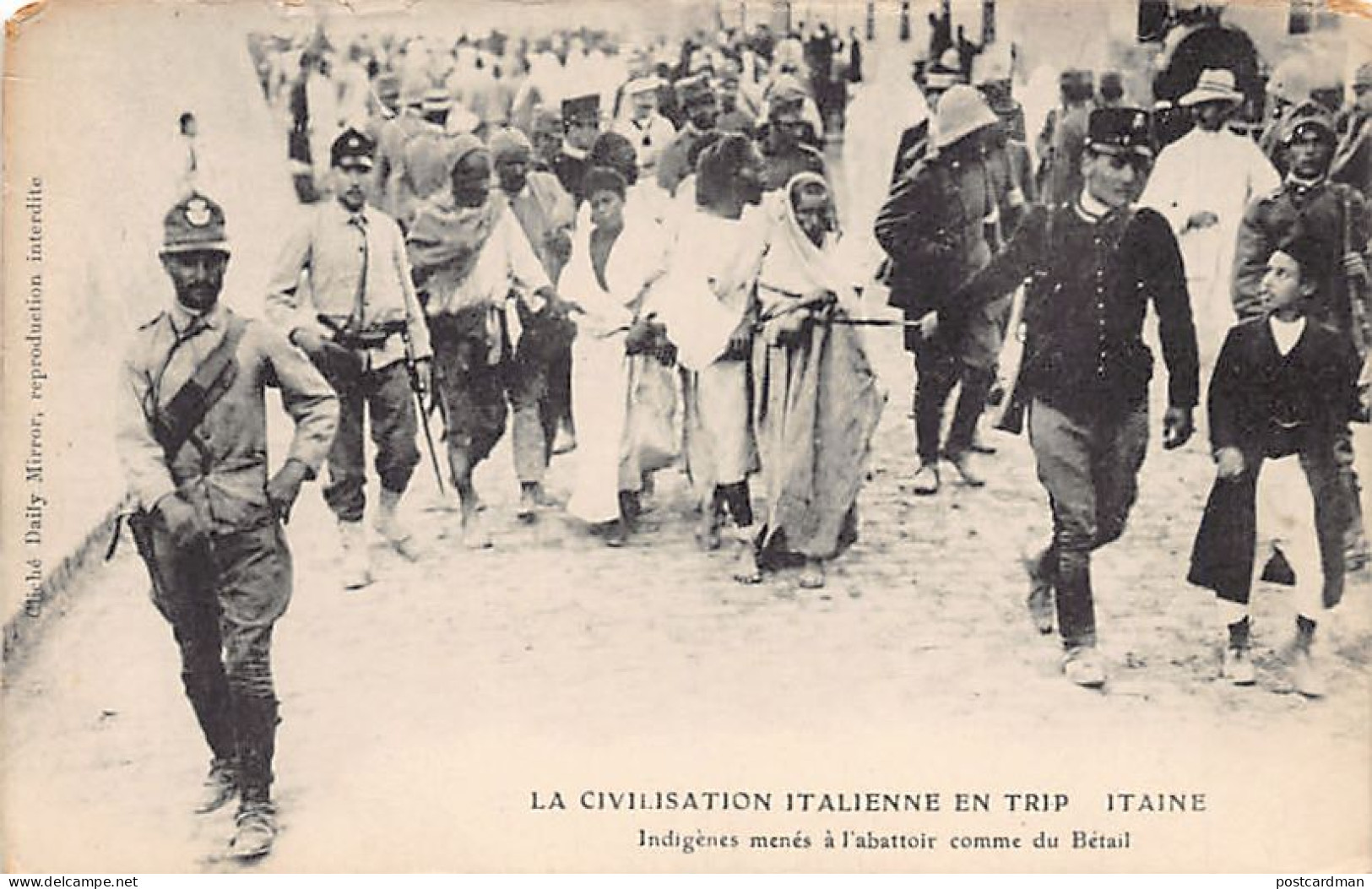 Libya - Italian Civilization In Tripolitania - Libyans Led To The Slaughterhouse Like Cattle - CORNERS ROUNDED - Libyen