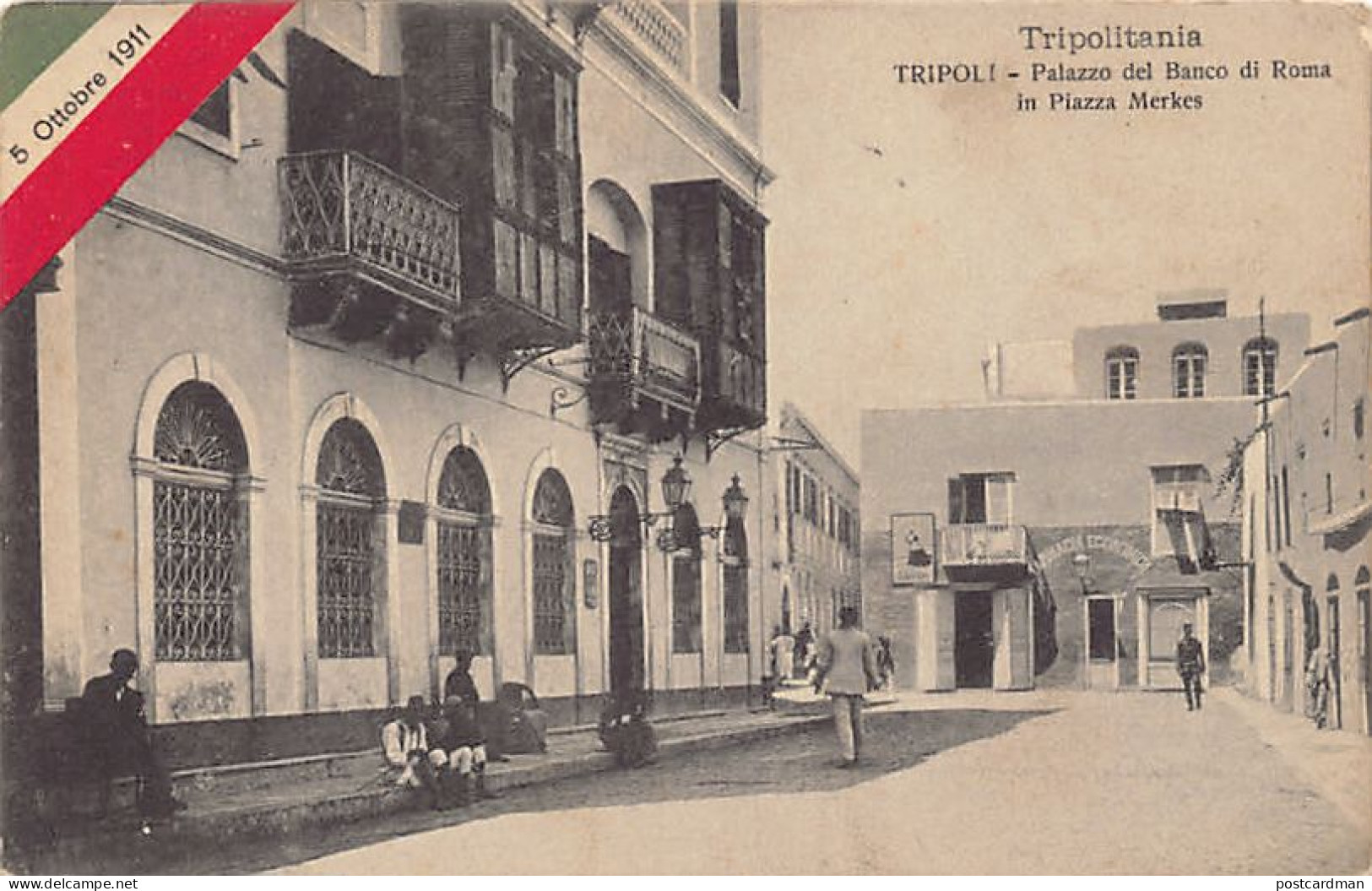 Libya - TRIPOLI - Banco Di Roma On Merkes Square - Libye