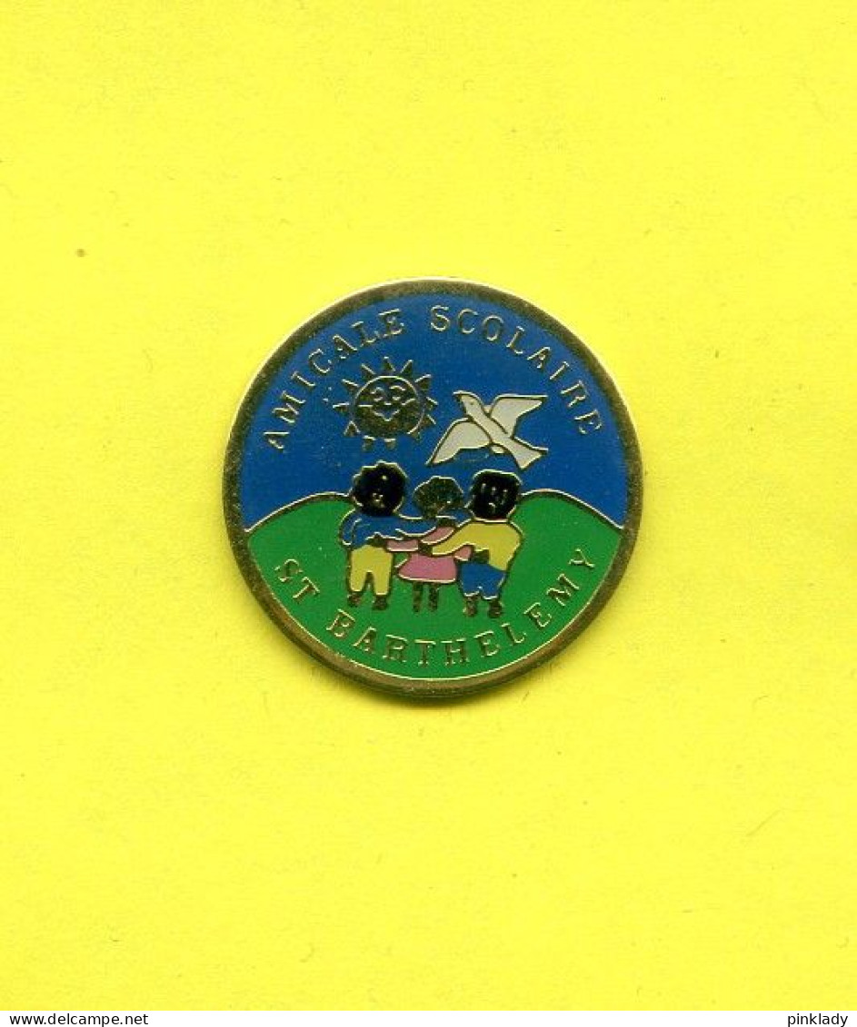 Rare Pins Amicale Scolaire St Barthelemy Oiseau Colombe H177 - Administraties