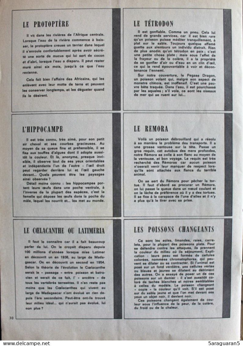 MAGAZINE FRANCS JEUX - 459 - Novembre 1965 Avec Fiches Sur Les Poissons étranges - Other Magazines