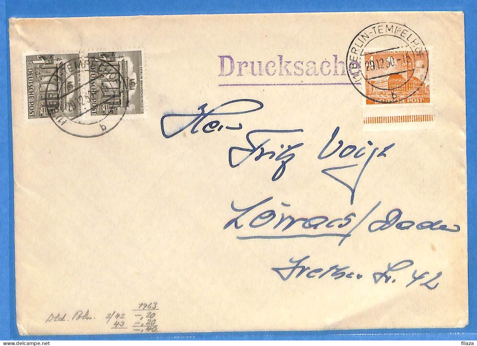 Berlin West 1950 - Lettre De Berlin - G33071 - Brieven En Documenten