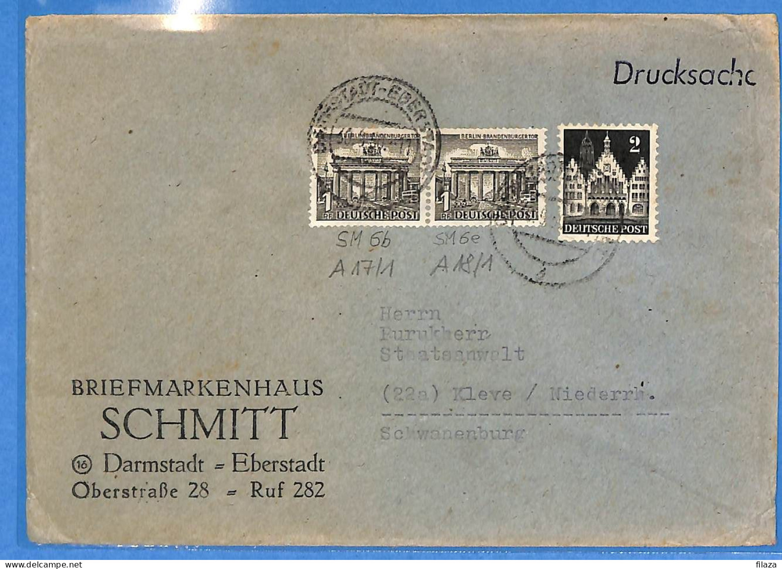 Berlin West 1950 - Lettre De Darmstadt - G33077 - Storia Postale