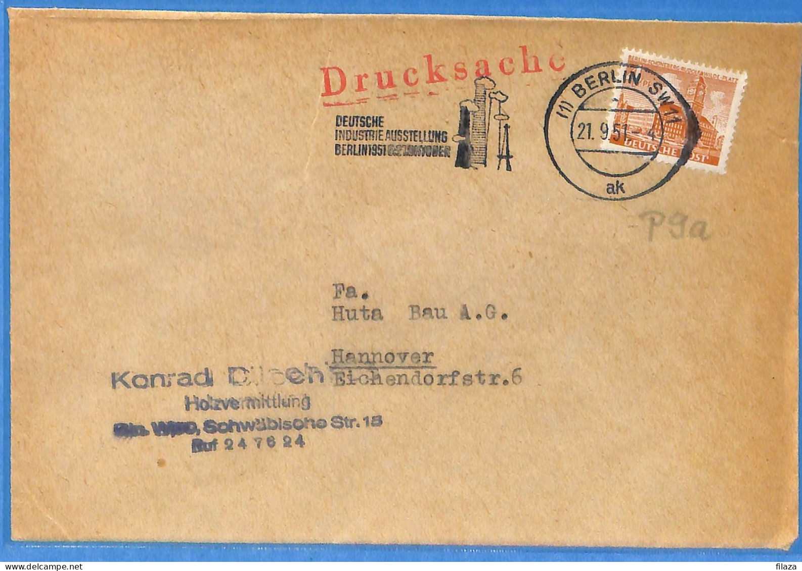 Berlin West 1951 - Lettre De Berlin - G33076 - Cartas & Documentos