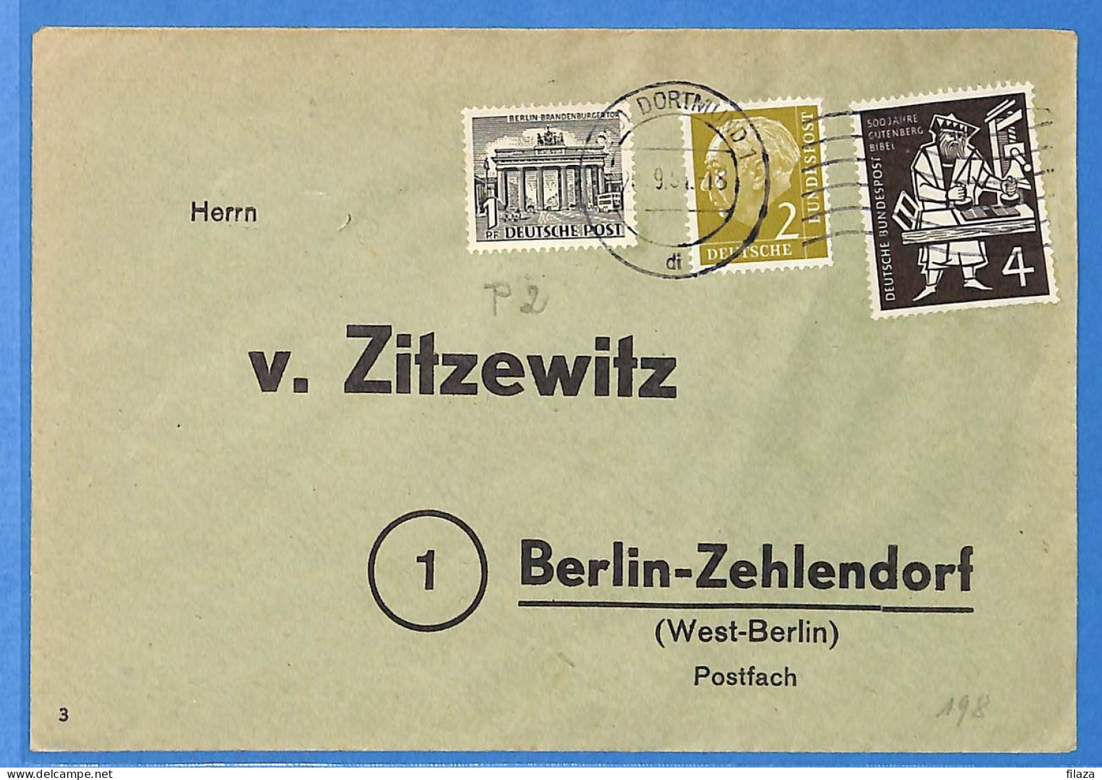 Berlin West 1954 - Lettre De Berlin - G33058 - Briefe U. Dokumente