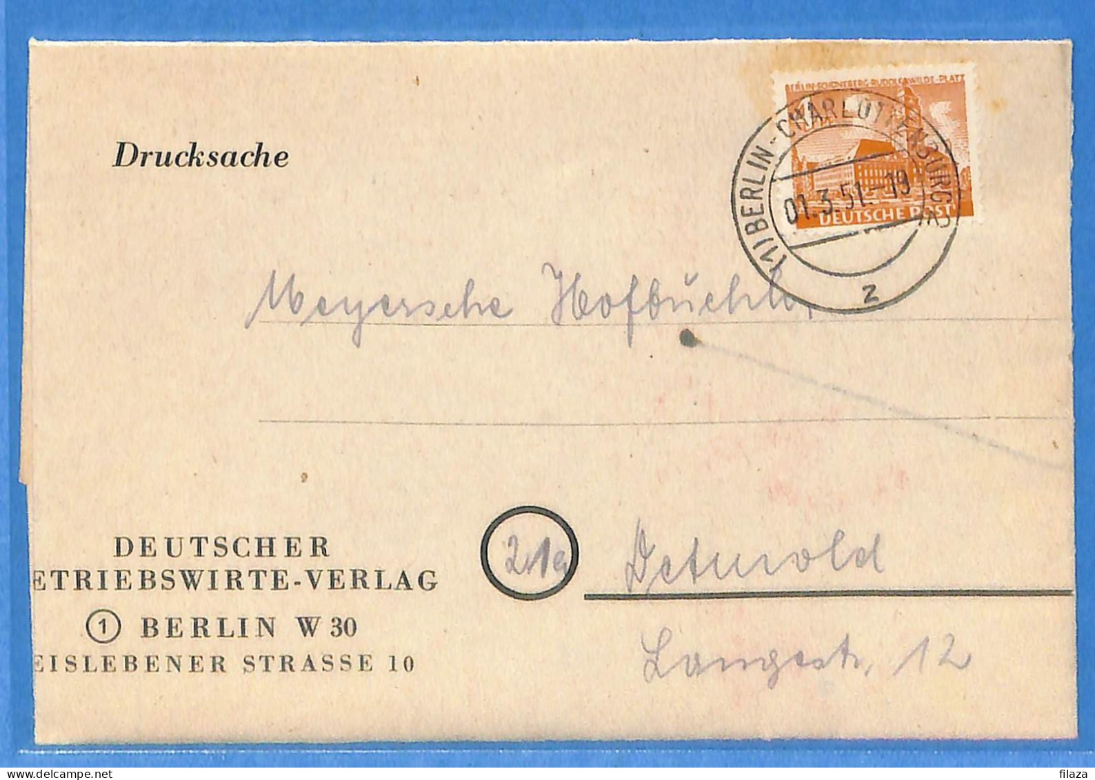 Berlin West 1951 - Lettre De Berlin - G33028 - Lettres & Documents