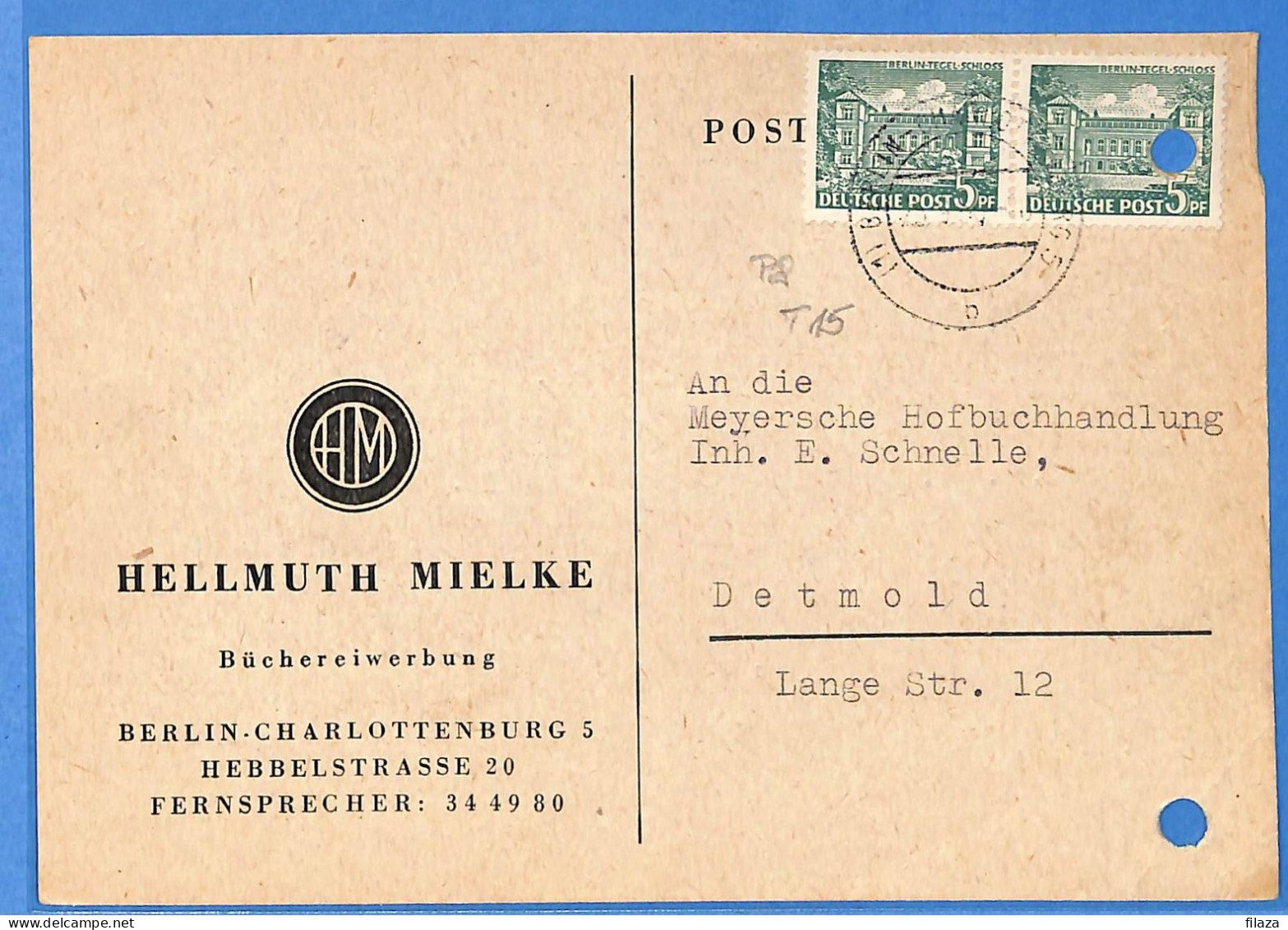 Berlin West 1950 - Carte Postale De Berlin - G33026 - Lettres & Documents