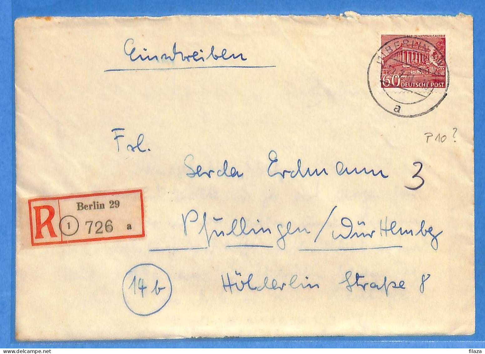 Berlin West 1951 - Lettre Einschreiben De Berlin - G32991 - Briefe U. Dokumente