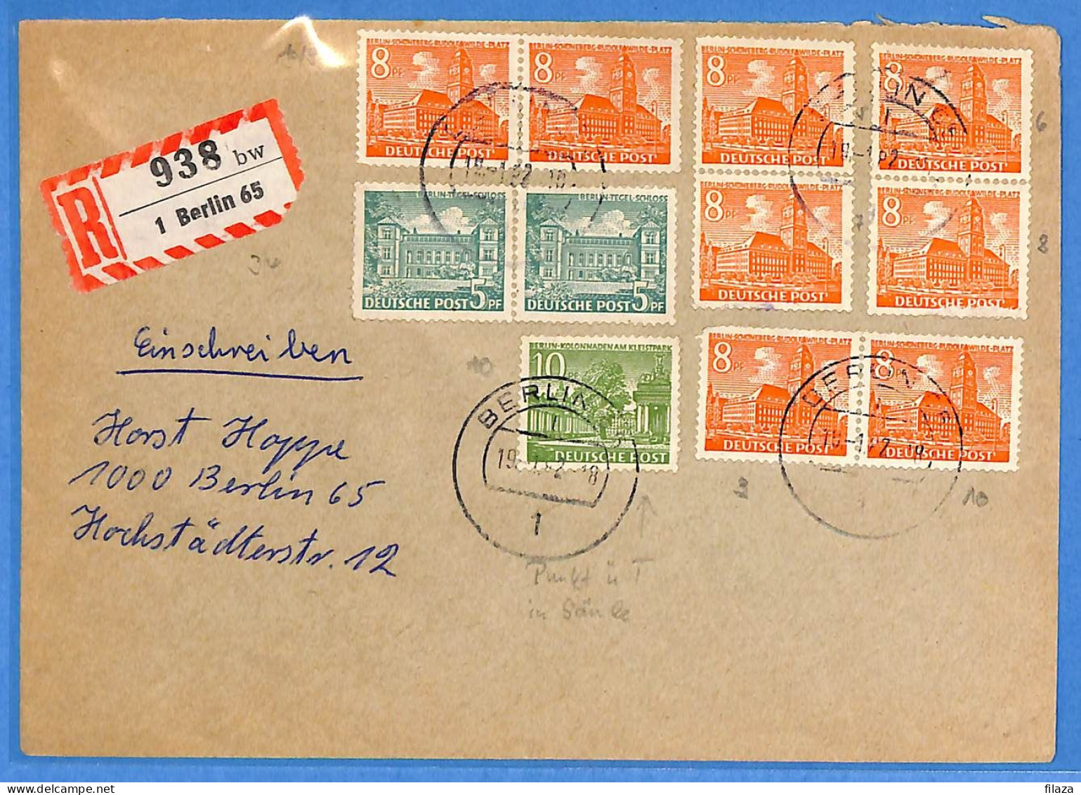 Berlin West 1952 - Lettre Einschreiben De Berlin - G32989 - Briefe U. Dokumente