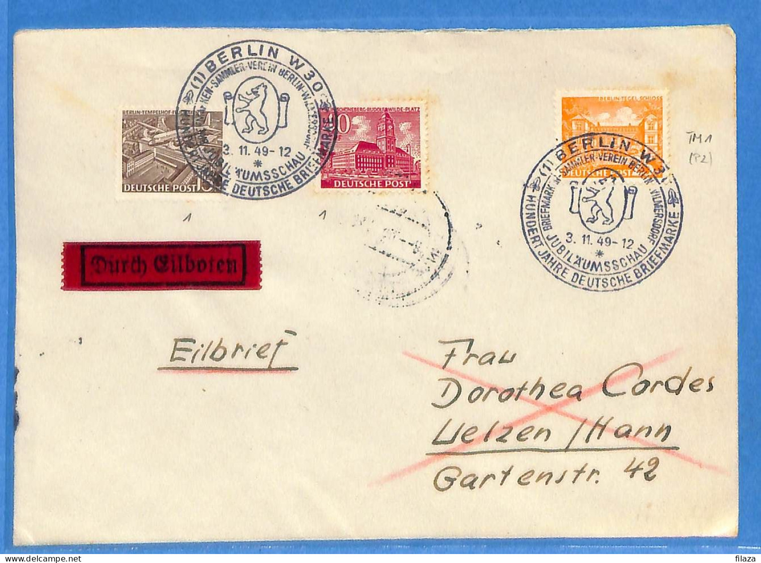 Berlin West 1949 - Lettre Durch Eilboten De Berlin - G32995 - Lettres & Documents