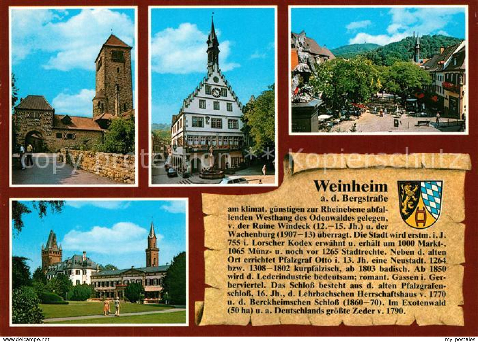 73226394 Weinheim Bergstrasse Wachenburg Altes Rathaus Marktplatz Schlosspark We - Weinheim