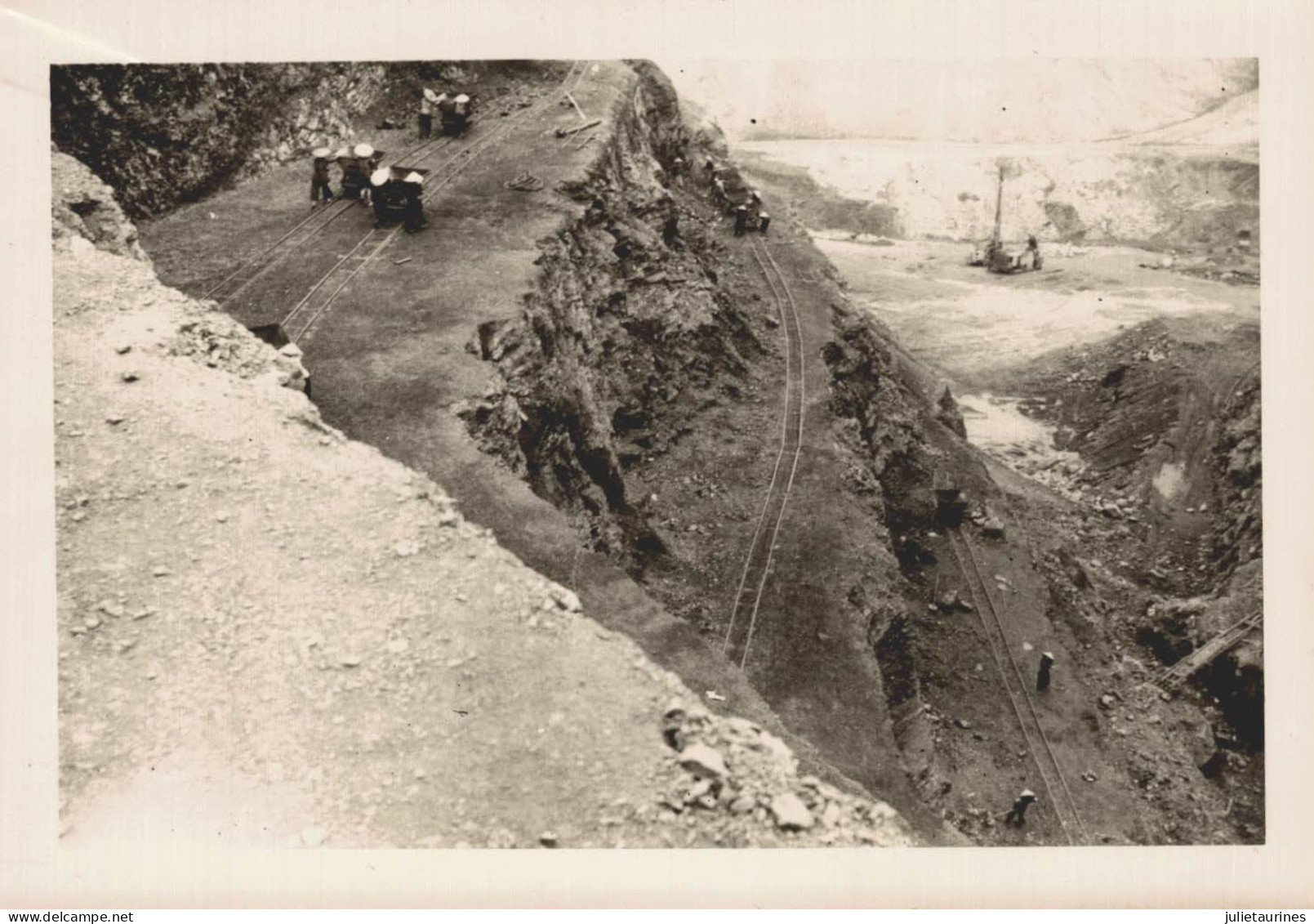 CHINE HAI PHONG MINES DE CHARBON A CIEL OUVERT PHOTO 12.7CM  SUR 9CM  CPA BON ETAT - China