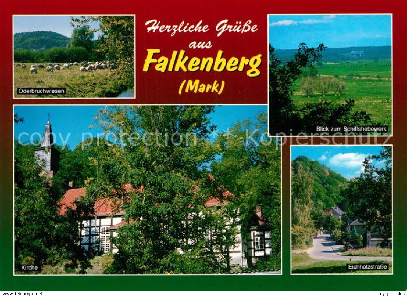 73226107 Falkenberg Mark Oderbruchwiesen Schiffshebewerk Eichholzstrasse Kirche  - Falkenberg (Mark)