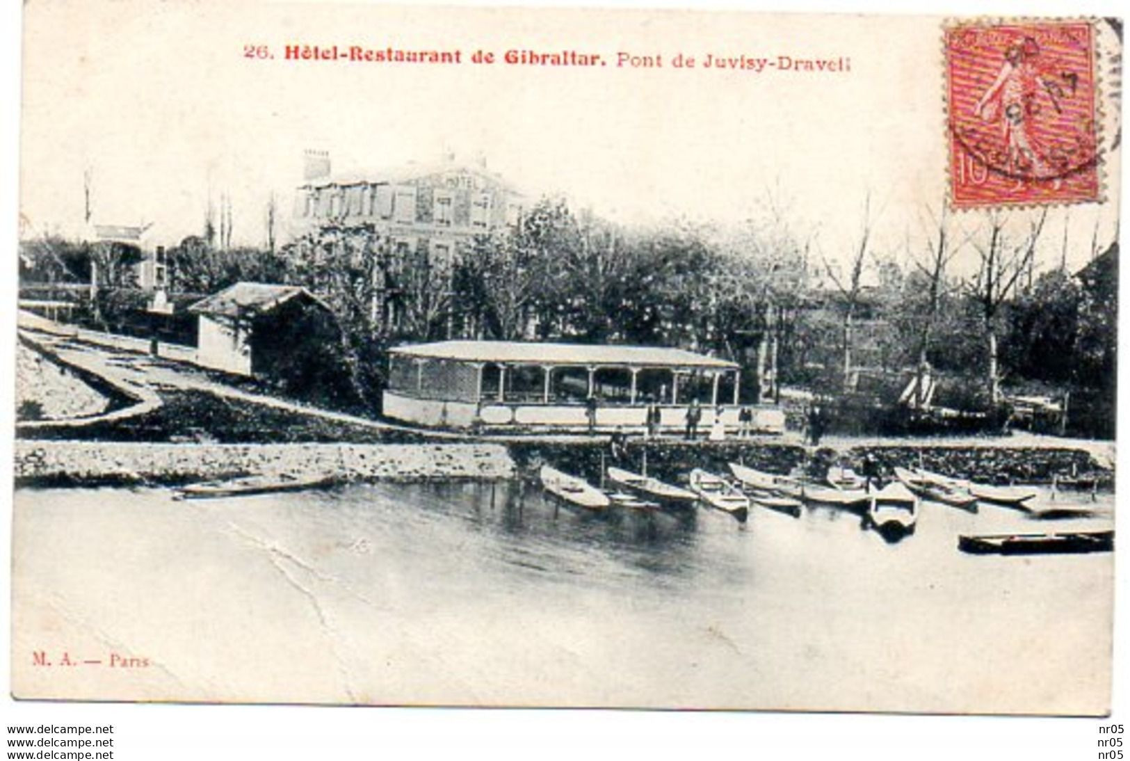 91 - Hotel Restaurant De Gibraltar - Pont De Juvisy Draveil ( JUVISY Sur ORGE - Essonne ) - Juvisy-sur-Orge