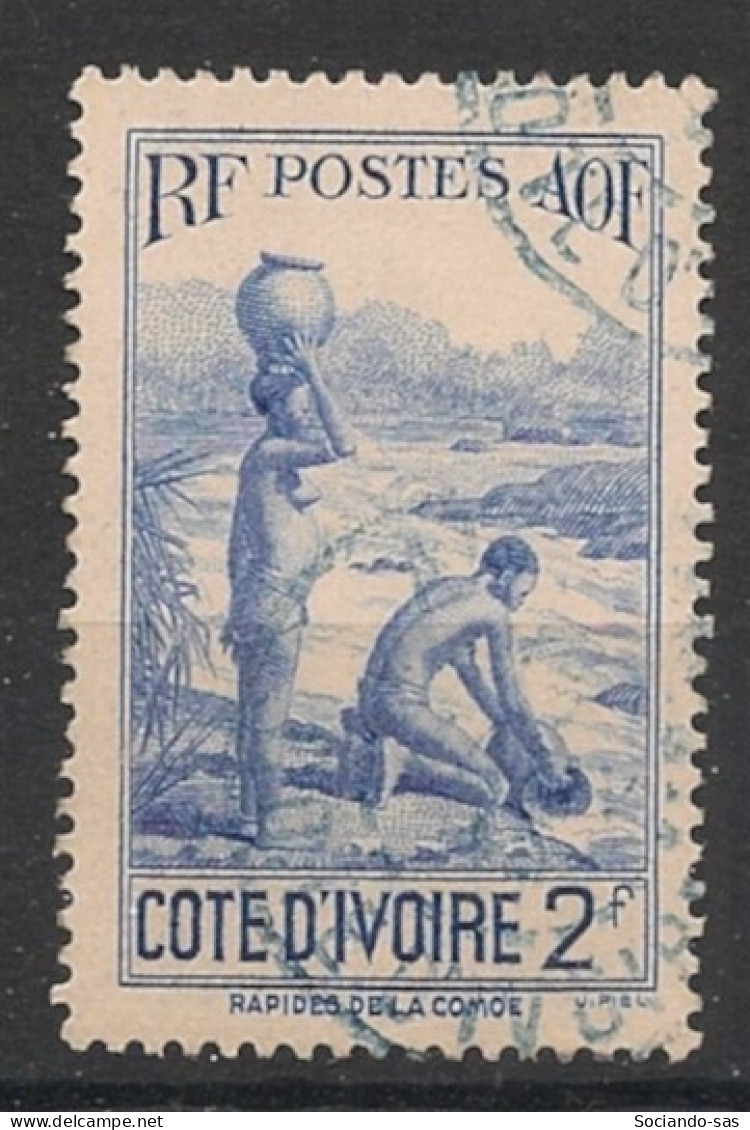 COTE D'IVOIRE - 1936-38 - N°YT. 128 - Camoé 2f Outremer - Oblitéré / Used - Oblitérés