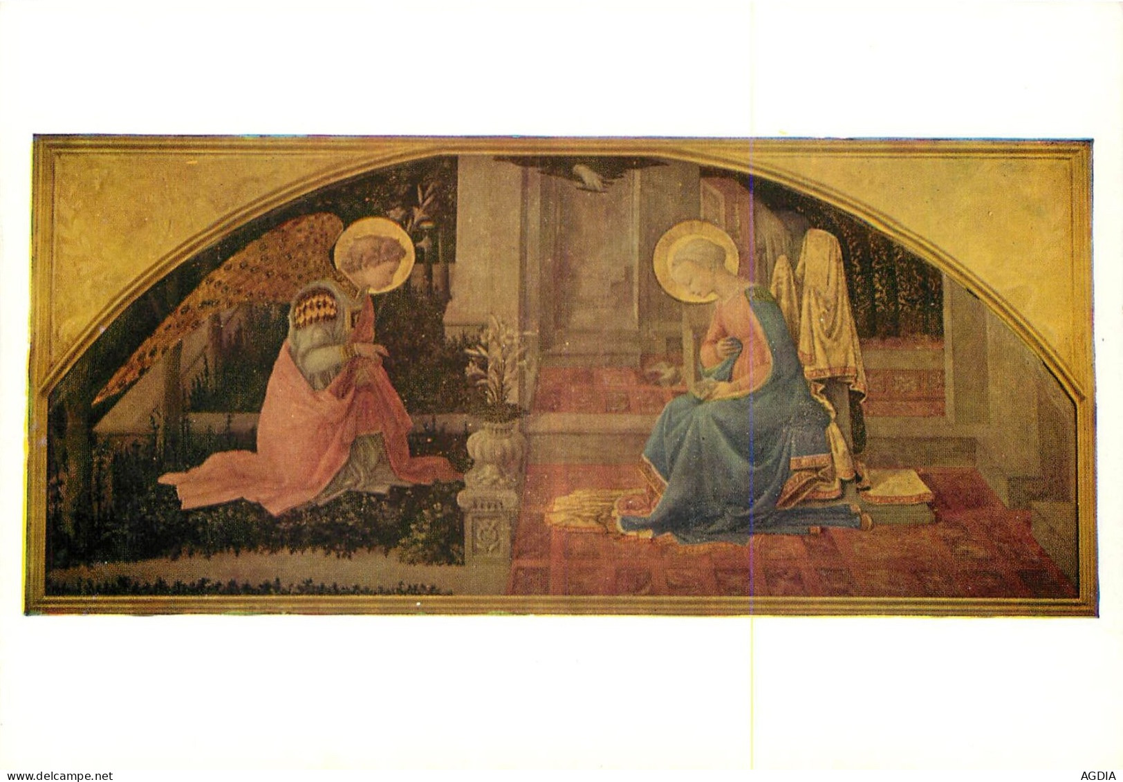 ART, PEINTURE - L'ANNOCIATION - THE ANNUNCIATION - PEINT PAR FRA FILIPPO LIPPI (1406 - 1469) - NATIONAL GALLERY - Schilderijen, Gebrandschilderd Glas En Beeldjes