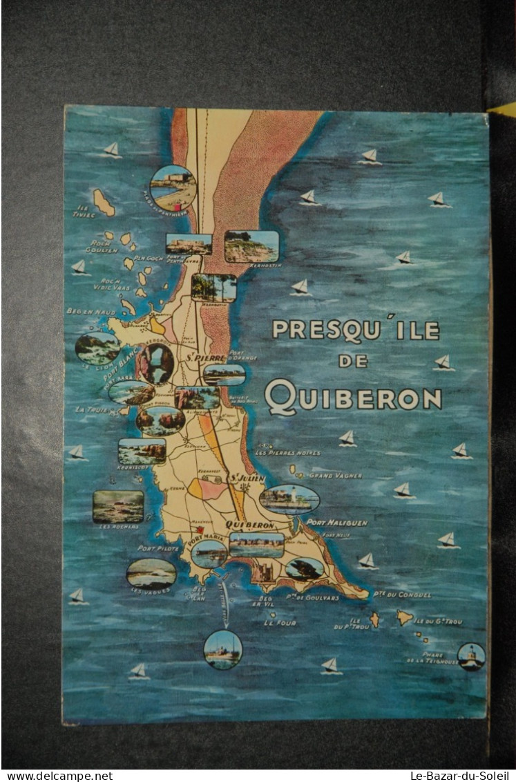 CP, 56,  QUIBERON Presqu' Ile De - Carte Géographique - Quiberon
