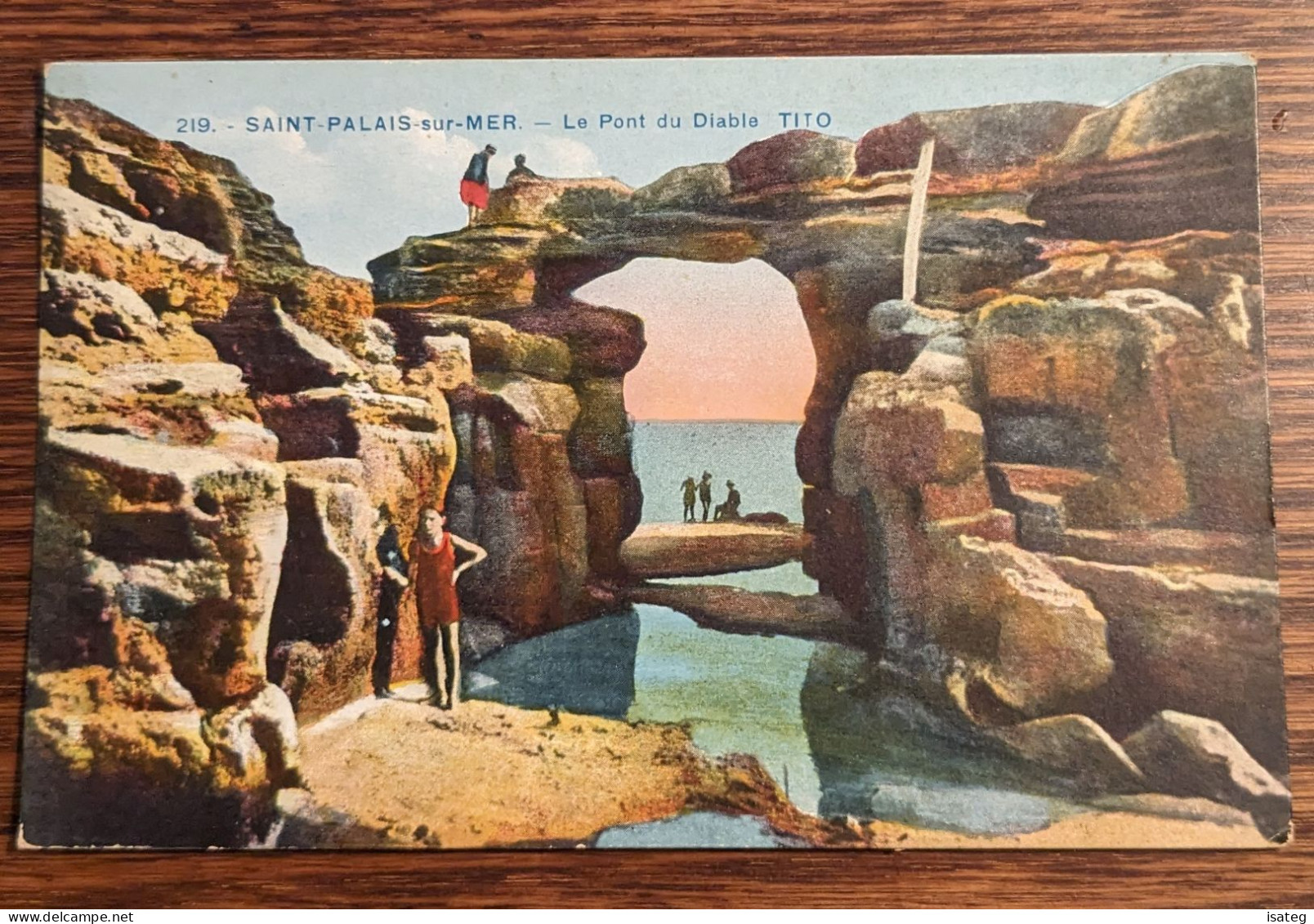 Carte Postale Ancienne Colorisée : St Palais Sur Mer - Le Pont Du Diable - Unclassified
