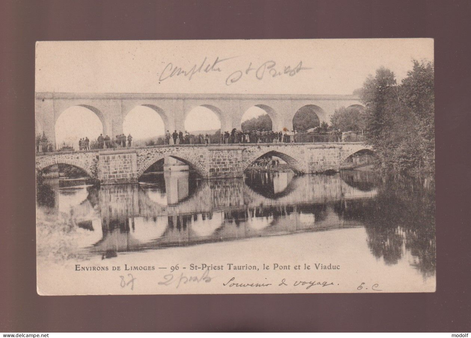 CPA - 87 - Environs De Limoges - St-Priest-Taurion - Le Pont Et Le Viaduc - Circulée En 1902 - Saint Priest Taurion