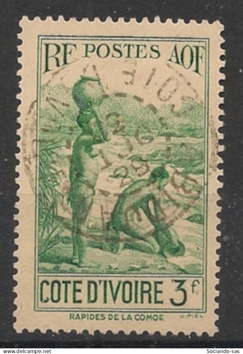 COTE D'IVOIRE - 1936-38 - N°YT. 129 - Camoé 3f Vert - Oblitéré / Used - Used Stamps