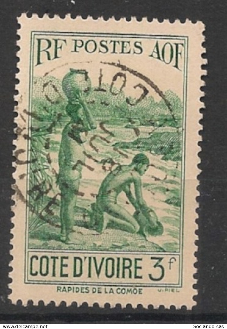 COTE D'IVOIRE - 1936-38 - N°YT. 129 - Camoé 3f Vert - Oblitéré / Used - Used Stamps