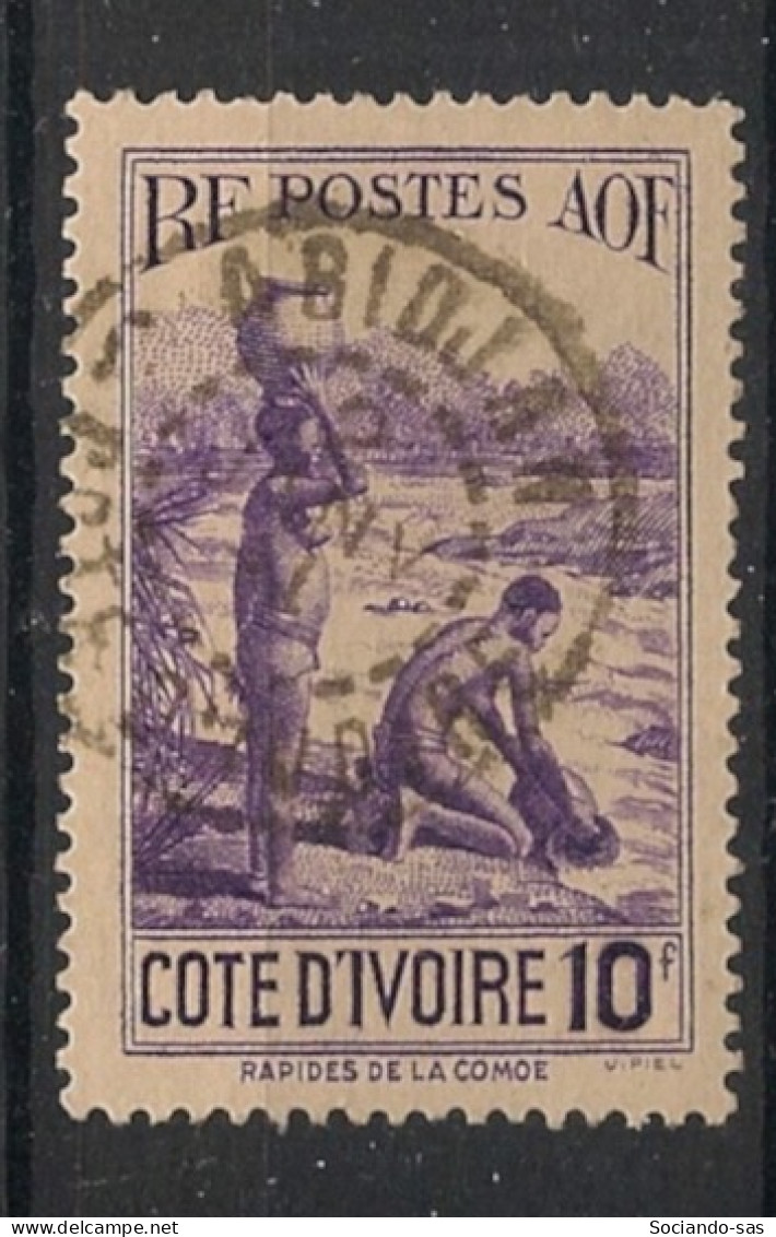 COTE D'IVOIRE - 1936-38 - N°YT. 131 - Camoé 10f Violet - Oblitéré / Used - Gebraucht