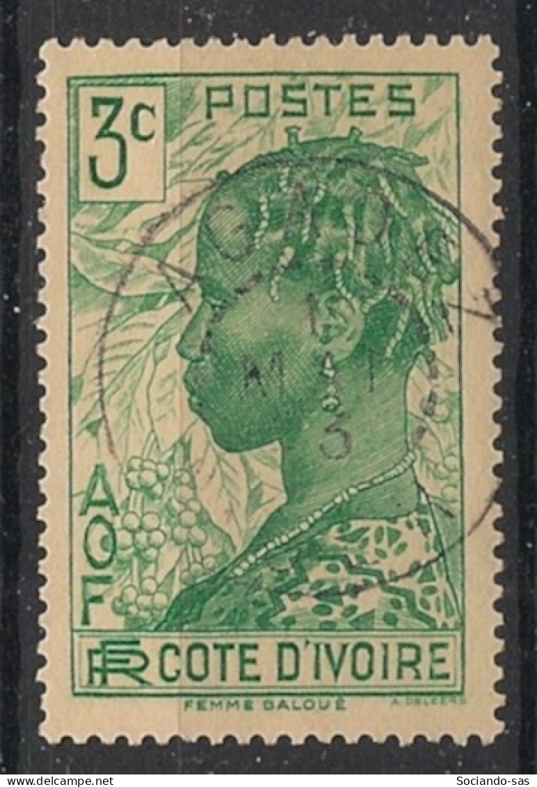 COTE D'IVOIRE - 1939-42 - N°YT. 151 - Femme Baoulé 3c Vert - Oblitéré / Used - Gebraucht