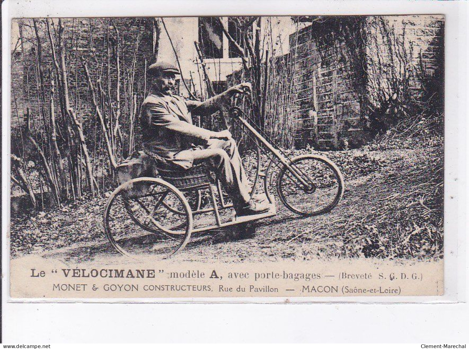 MACON: Le "velocimane" Modèle A, Avec Porte-bagages, Monet Et Goyon Constructeurs - Très Bon état - Macon