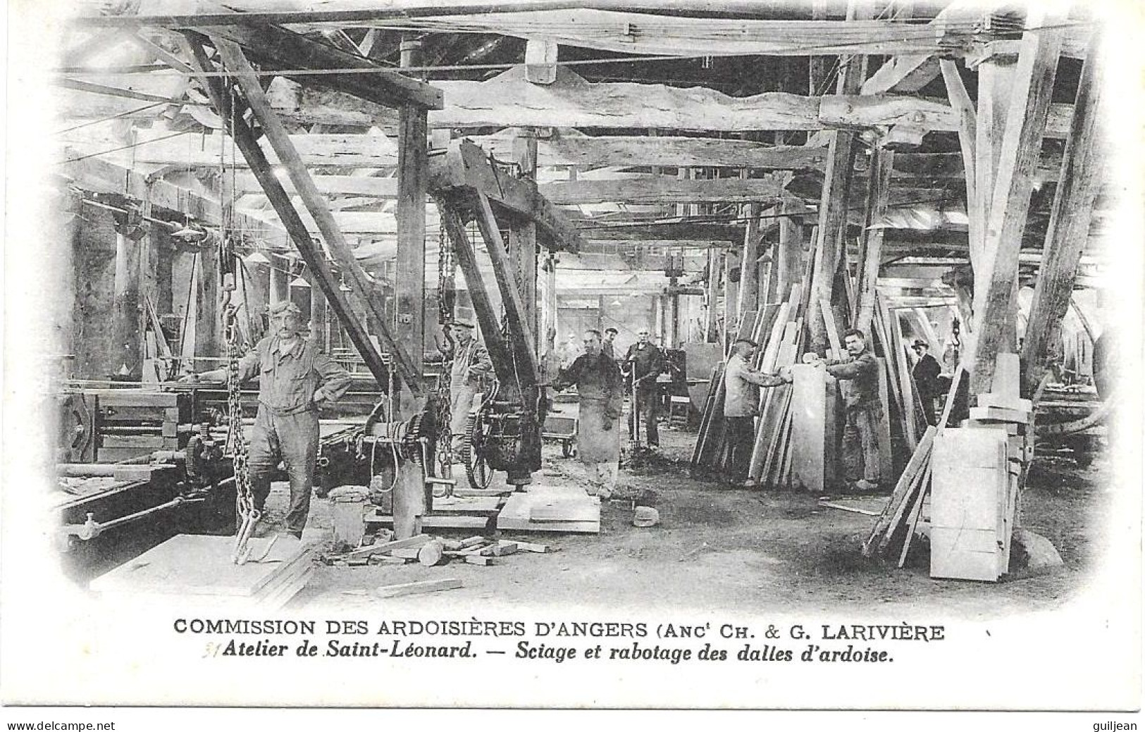 INDUSTRIE - 49 ANGERS - ARDOISIERES - Atelier De Saint-Léonard - SCIAGE Et RABOTAGE DES DALLES D'ARDOISES - - Industrie