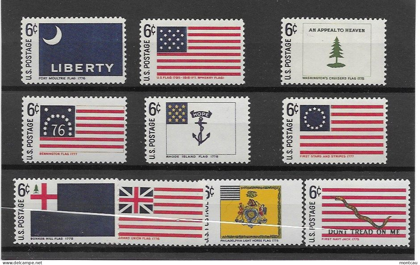 USA 1968.  Flags Sc 1345-54  (**) - Unused Stamps