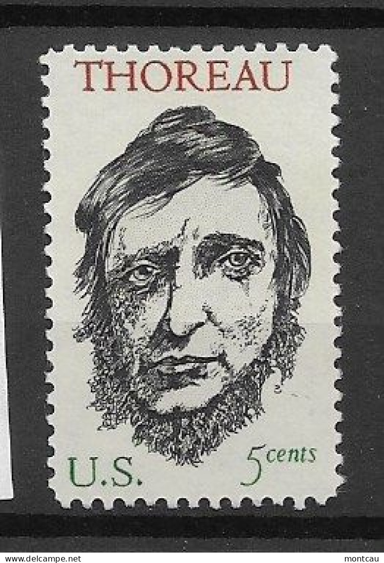 USA 1967.  Thoreau Sc 1327  (**) - Unused Stamps