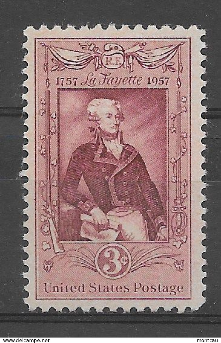 USA 1957.  Lafayette Sc 1097  (**) - Unused Stamps